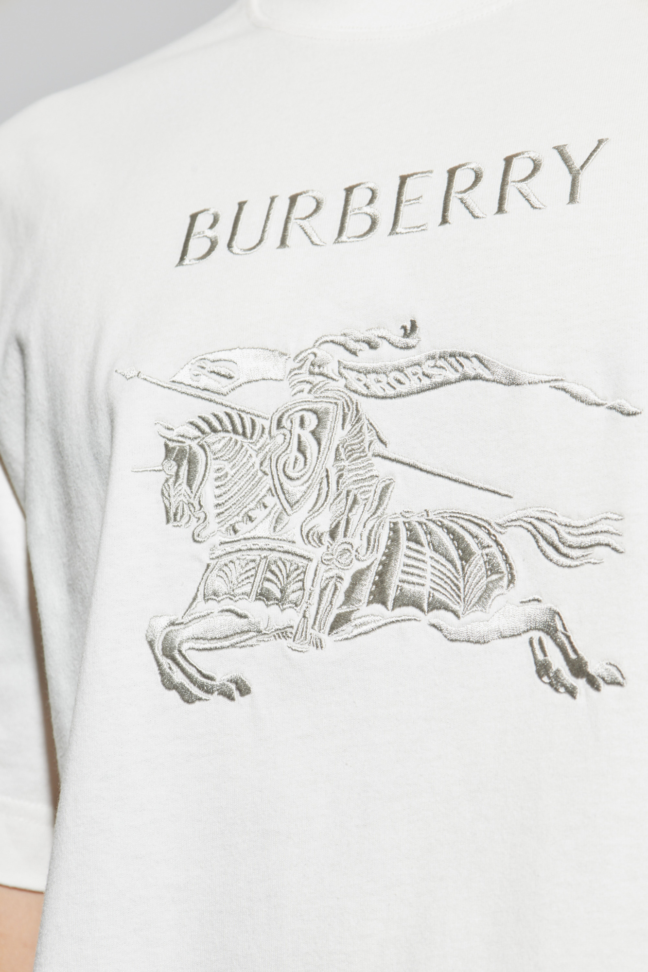 Burberry T-shirt with embroidered logo | Men's | Vitkac